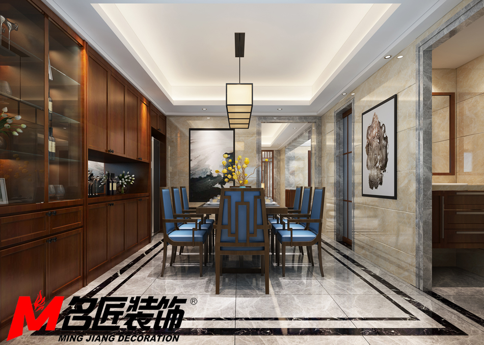 佛山市建發(fā)·融創(chuàng)·雅居樂丨和璽新中式風(fēng)格三居室裝修案例