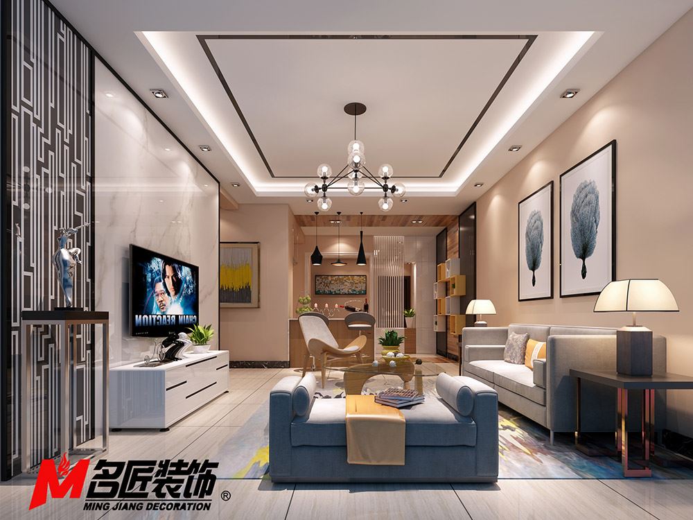 河源市得嘉花園現(xiàn)代簡約風(fēng)格三居室裝修案例